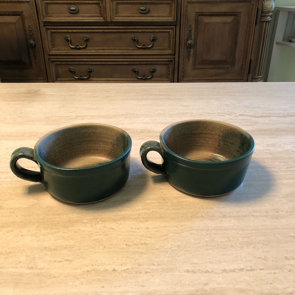 NWOT Handmade Pottery Soup Bowl With Handle- Set of 2 - Picture 6 of 9